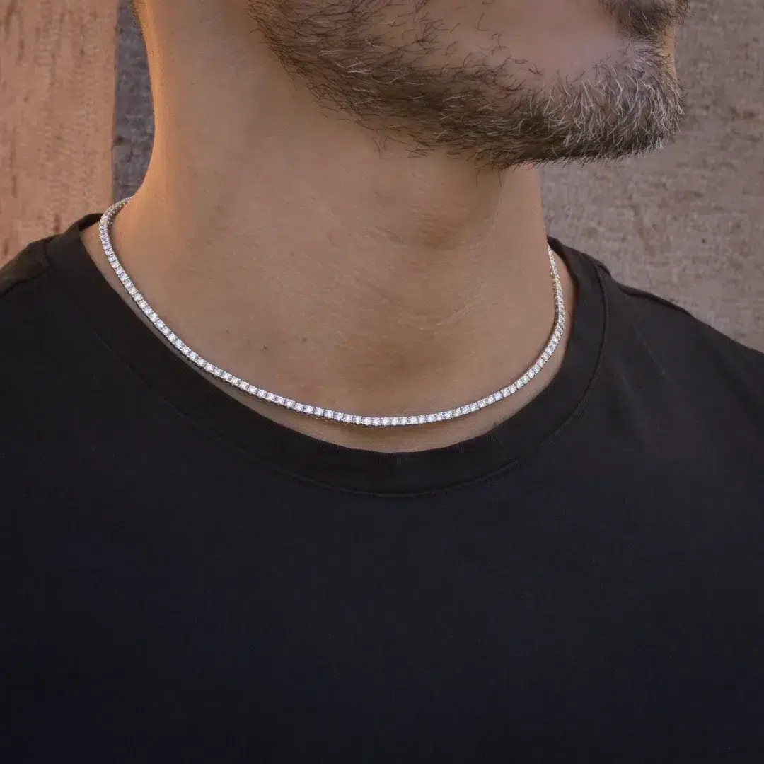 diamond tennis necklace for men