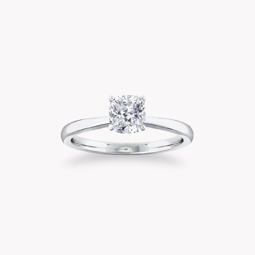 ‘Signature’ Solitärring med Kuddslipad Diamant