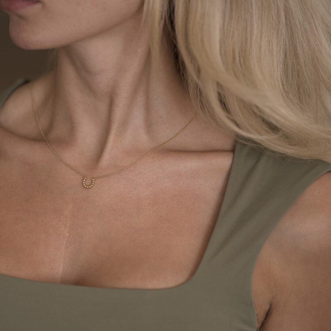 bead necklace yellow gold