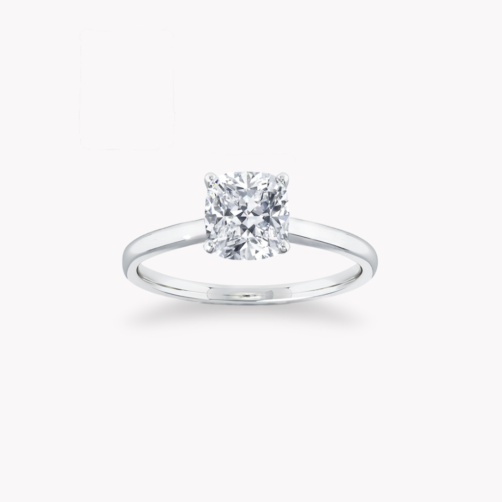 ‘Signature’ Solitärring med kuddslipad diamant