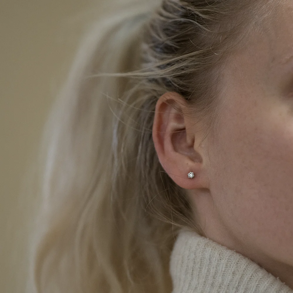 Alternative view of Diamond Stud Earrings, White Gold, 0.30 Carat
