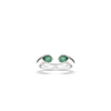 ring with emeralds, smaragdring, toi et moi ring, pinky ring, lillfingerring, ring med smaragder