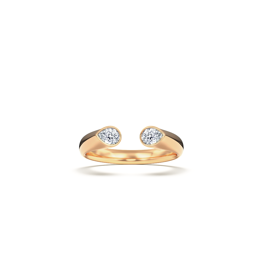 ring with diamonds, rose gold ring with diamonds, diamantring i roséguld, toi et moi ring
