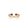 ring with rubies, rubinring, toi et moi, rose gold