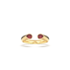 ring with rubies, rubinring, toi et moi, rose gold
