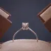 diamond solitaire ring. solitärring med diamant, förlovningsring