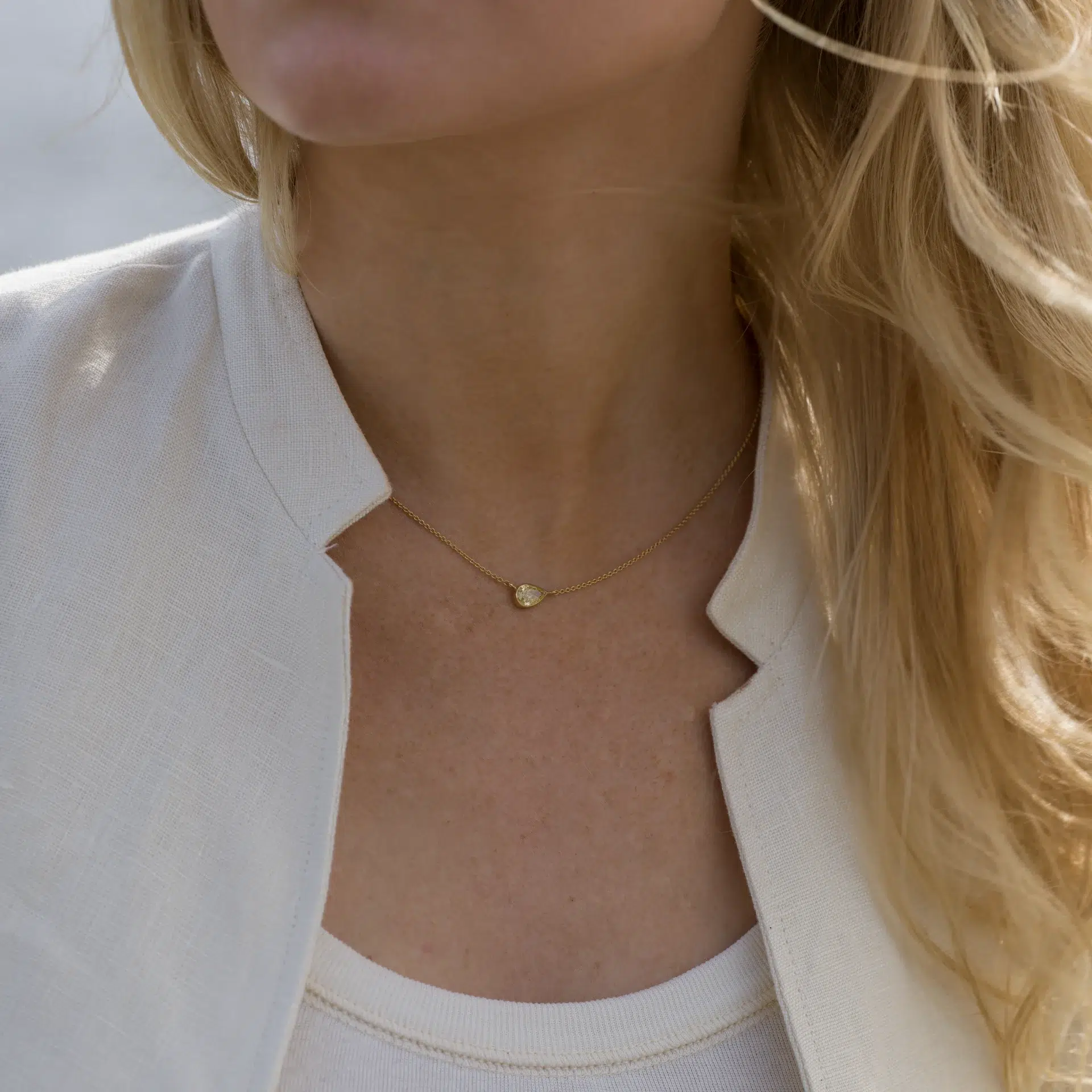 yellow diamond necklace